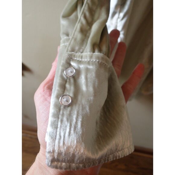 Anthropologie Maeve Crushes Velvet Tunic Top Blouse Tie Neck Tunic Size 12 - Picture 9 of 11